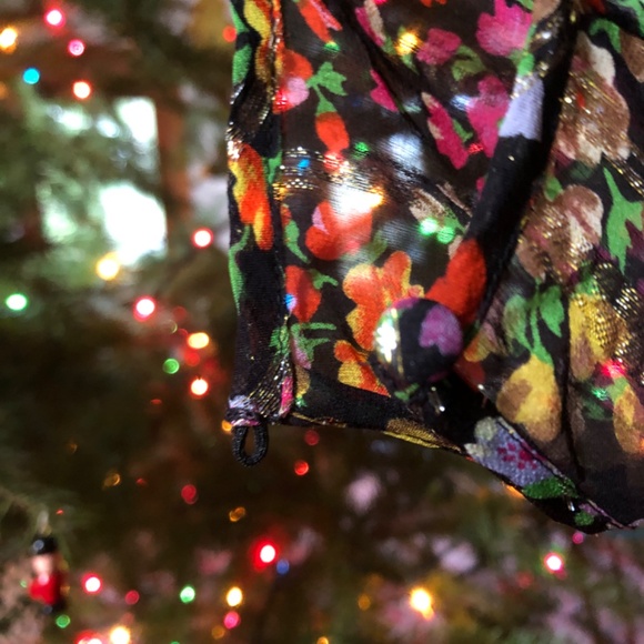 BA&SH Vibrant Silk Floral Holiday Party Dress - Picture 6 of 10